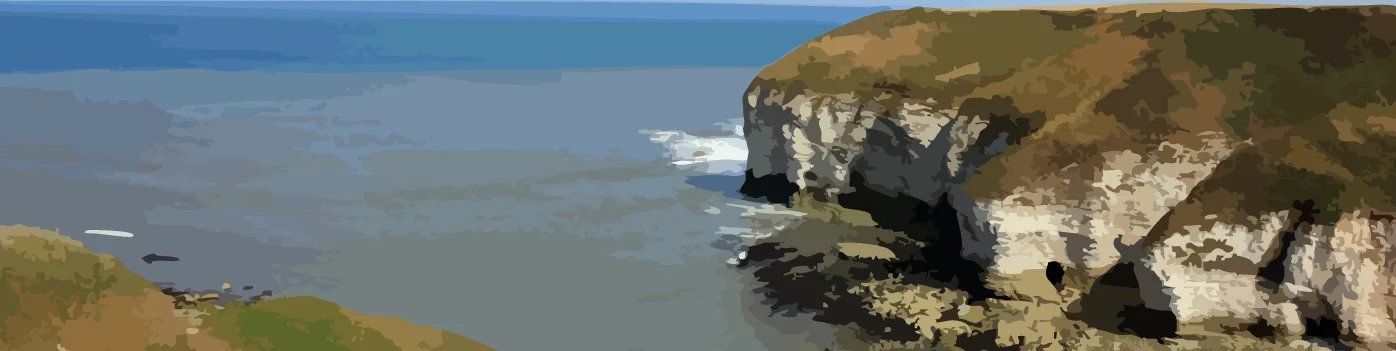 Contact - Illustration of cliffs near Filey - Stay at Filey, North Yorkshire in a holiday cottage - Lovesea Lodge